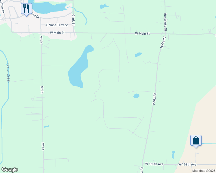 map of restaurants, bars, coffee shops, grocery stores, and more near 16417 Morton Place in Lowell