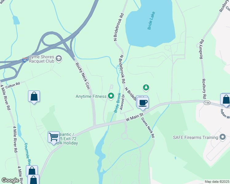 map of restaurants, bars, coffee shops, grocery stores, and more near 59 Liberty Way in East Lyme