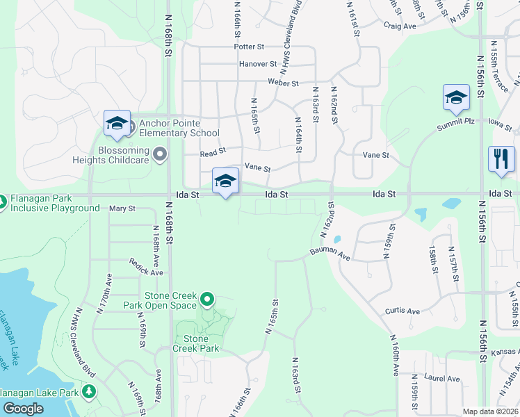 map of restaurants, bars, coffee shops, grocery stores, and more near 6103 North 166th Plaza in Omaha