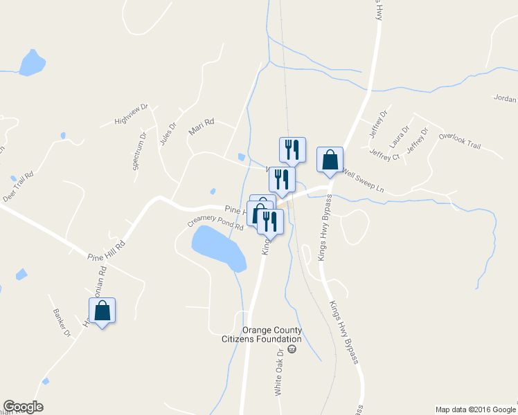 map of restaurants, bars, coffee shops, grocery stores, and more near 12 Pine Hill Road in Chester