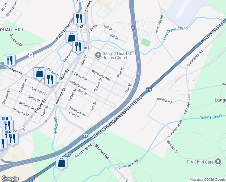 map of restaurants, bars, coffee shops, grocery stores, and more near 500 Penn Ave in Dupont