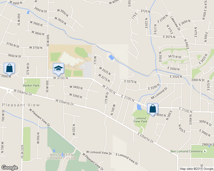 map of restaurants, bars, coffee shops, grocery stores, and more near 190 West 3100 North in Ogden