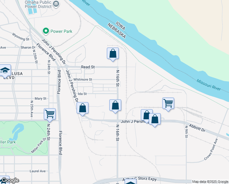 map of restaurants, bars, coffee shops, grocery stores, and more near 6902 North 16th Street in Omaha
