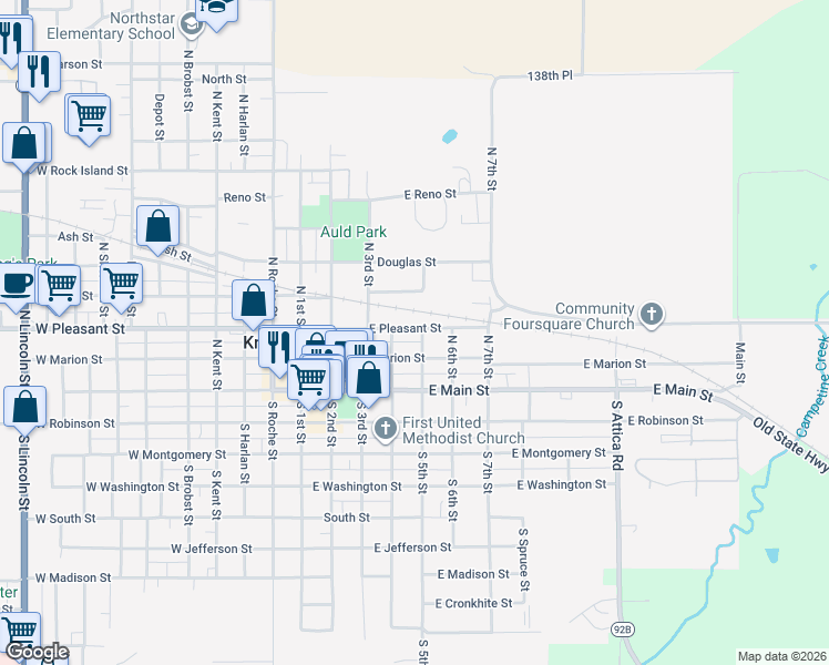 map of restaurants, bars, coffee shops, grocery stores, and more near 214 North 5th Street in Knoxville