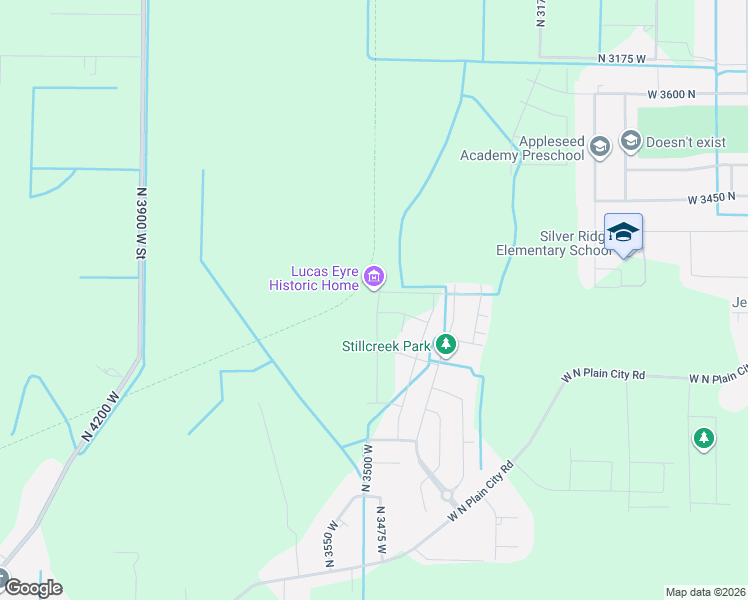 map of restaurants, bars, coffee shops, grocery stores, and more near 3243 North 3500 West in Plain City