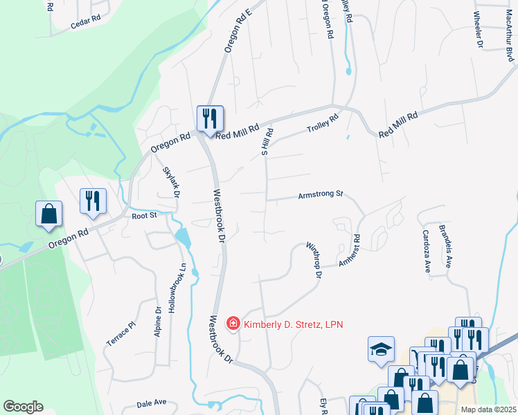 map of restaurants, bars, coffee shops, grocery stores, and more near 61 South Hill Road in Cortlandt