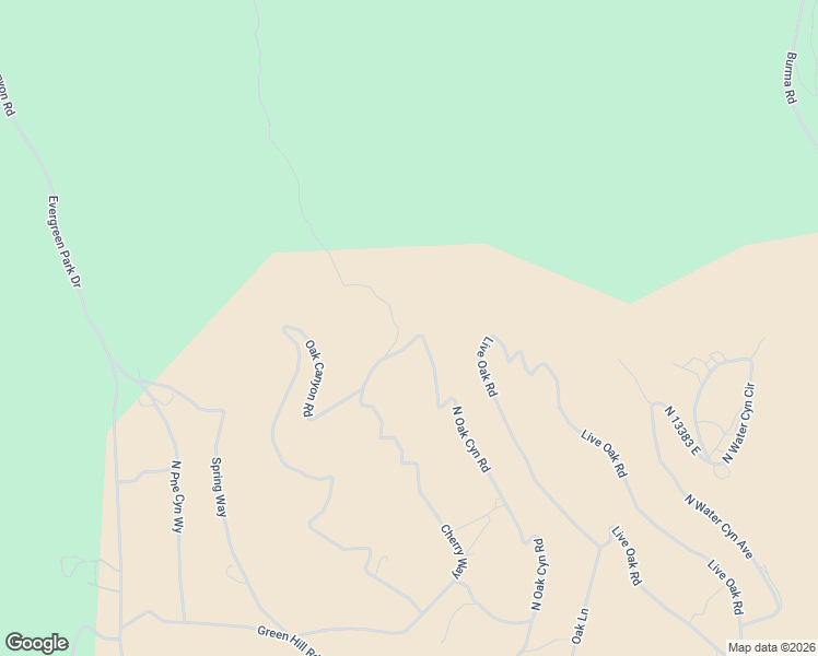 map of restaurants, bars, coffee shops, grocery stores, and more near 3368 Oak Canyon Road in Huntsville