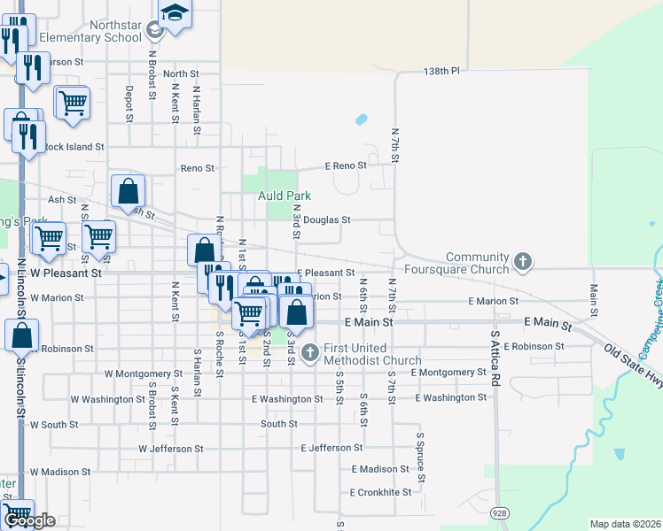 map of restaurants, bars, coffee shops, grocery stores, and more near 214 North 5th Street in Knoxville