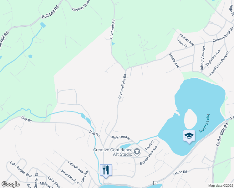 map of restaurants, bars, coffee shops, grocery stores, and more near 129 Cromwell Hill Road in Monroe