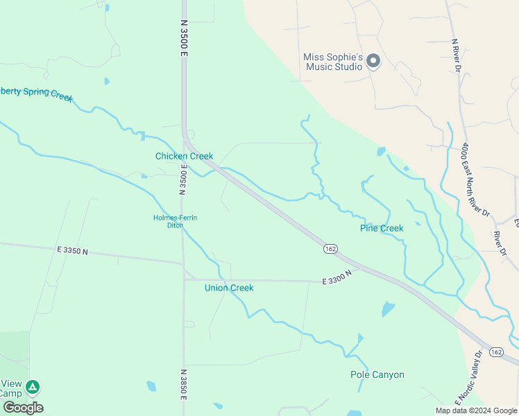 map of restaurants, bars, coffee shops, grocery stores, and more near 3395 North Highway 162 in Eden