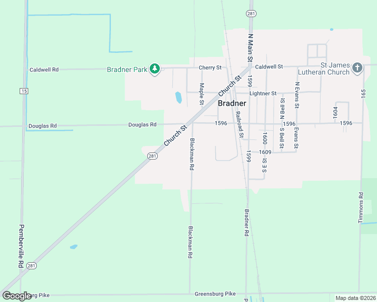 map of restaurants, bars, coffee shops, grocery stores, and more near 121 Blackman Road in Bradner