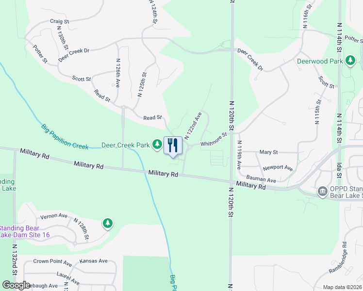 map of restaurants, bars, coffee shops, grocery stores, and more near 12254 Mary Plaza in Omaha