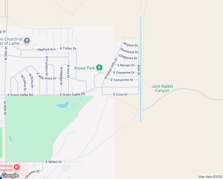 map of restaurants, bars, coffee shops, grocery stores, and more near 1055-1099 N Indian Hills Dr in Laramie