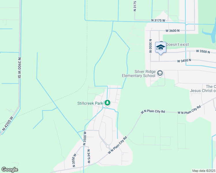 map of restaurants, bars, coffee shops, grocery stores, and more near 3380 West 3275 North in Plain City