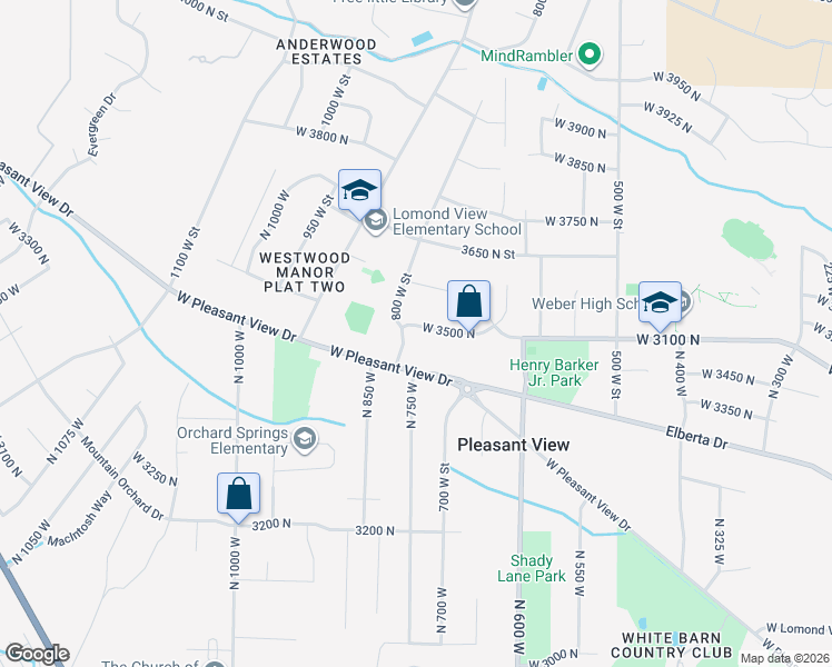 map of restaurants, bars, coffee shops, grocery stores, and more near 789 West 3500 North in Ogden