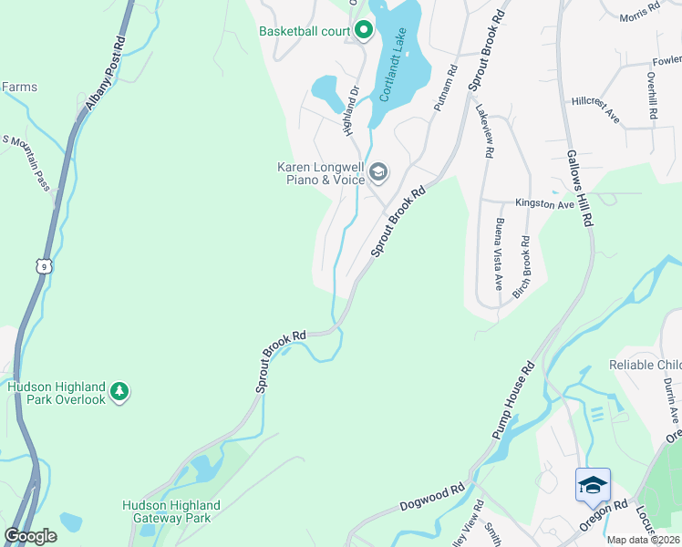 map of restaurants, bars, coffee shops, grocery stores, and more near 84 Wharton Drive in Cortlandt