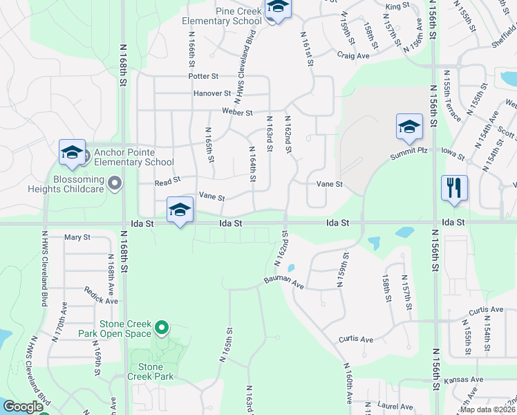 map of restaurants, bars, coffee shops, grocery stores, and more near 16316 Whitmore Street in Bennington