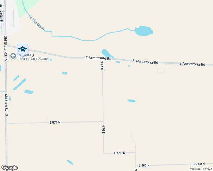 map of restaurants, bars, coffee shops, grocery stores, and more near 6002 North 75 East in Leesburg