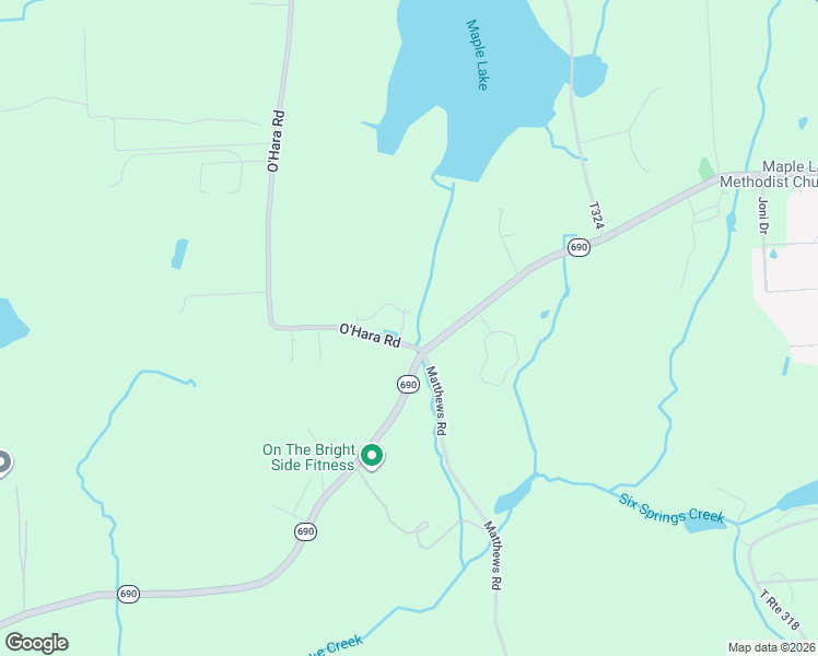 map of restaurants, bars, coffee shops, grocery stores, and more near 316 O'Hara Road in Lackawanna County