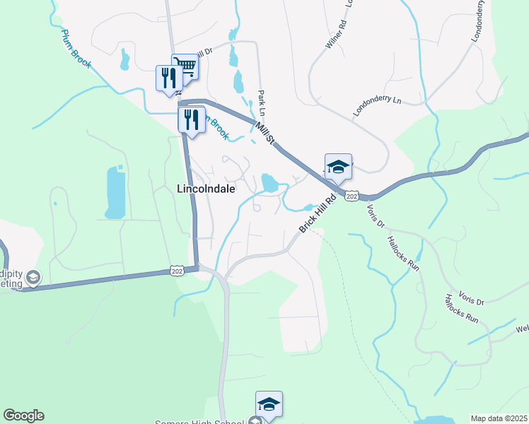map of restaurants, bars, coffee shops, grocery stores, and more near 27 Krystal Drive in Lincolndale