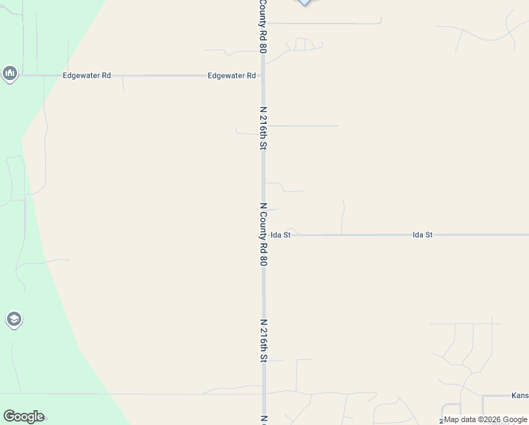 map of restaurants, bars, coffee shops, grocery stores, and more near 7007 North County Road 80 in Douglas County