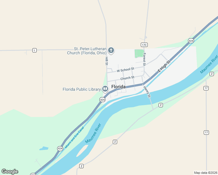 map of restaurants, bars, coffee shops, grocery stores, and more near 407 W High St in Napoleon