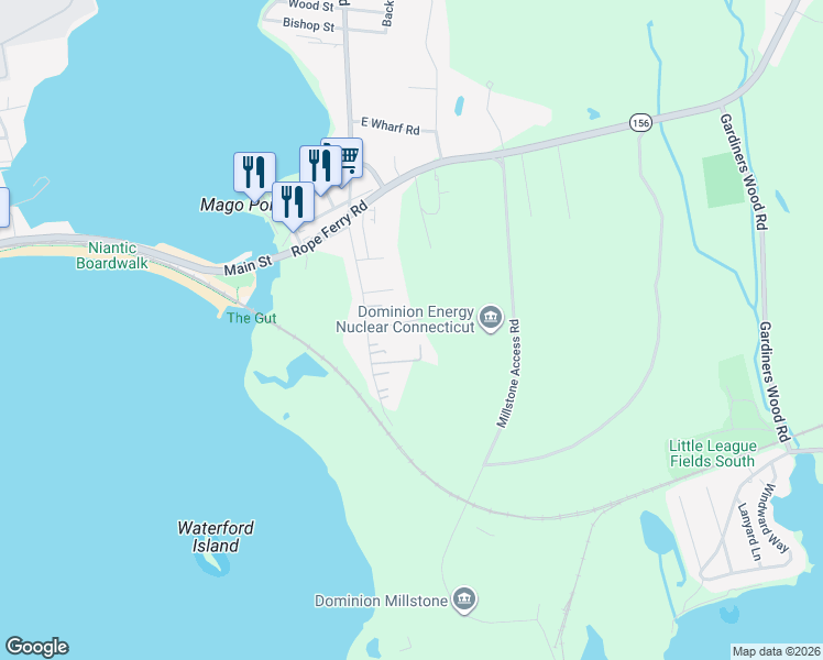 map of restaurants, bars, coffee shops, grocery stores, and more near 11 Summer Rest Road in Waterford