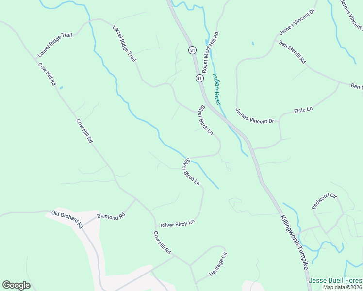 map of restaurants, bars, coffee shops, grocery stores, and more near 38 Silver Birch Lane in Clinton