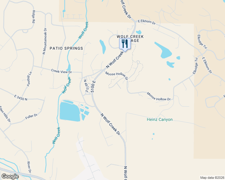 map of restaurants, bars, coffee shops, grocery stores, and more near 5063 East Lakeview Drive in Eden