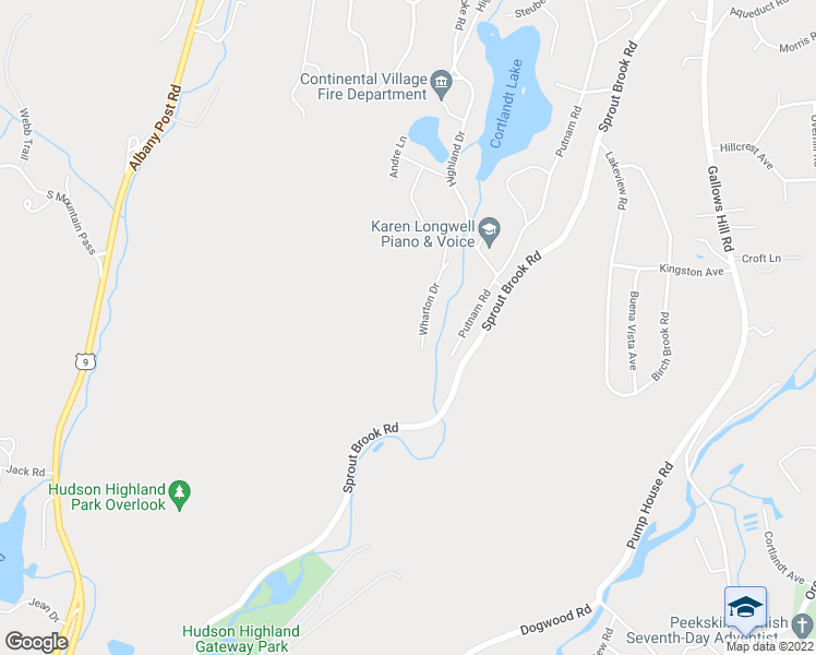 map of restaurants, bars, coffee shops, grocery stores, and more near 81 Wharton Drive in Cortlandt
