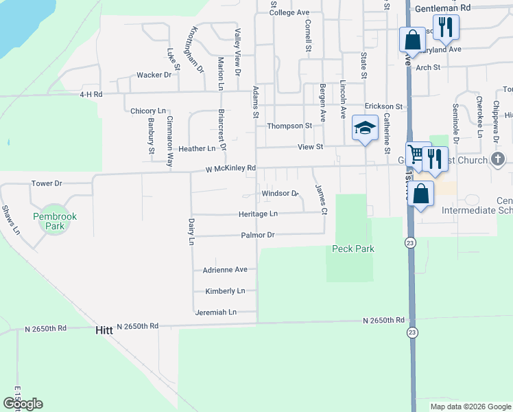 map of restaurants, bars, coffee shops, grocery stores, and more near 1530 Adams Street in Ottawa