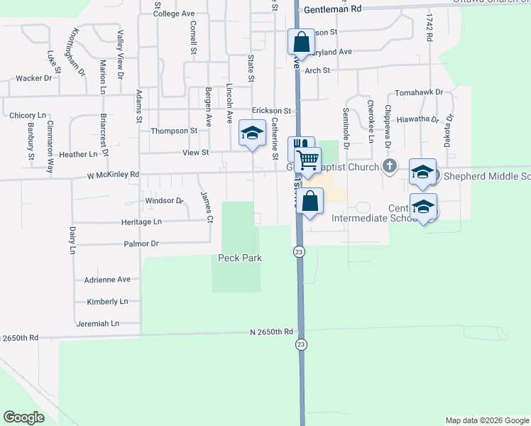 map of restaurants, bars, coffee shops, grocery stores, and more near 1443-1467 Catherine Street in Ottawa