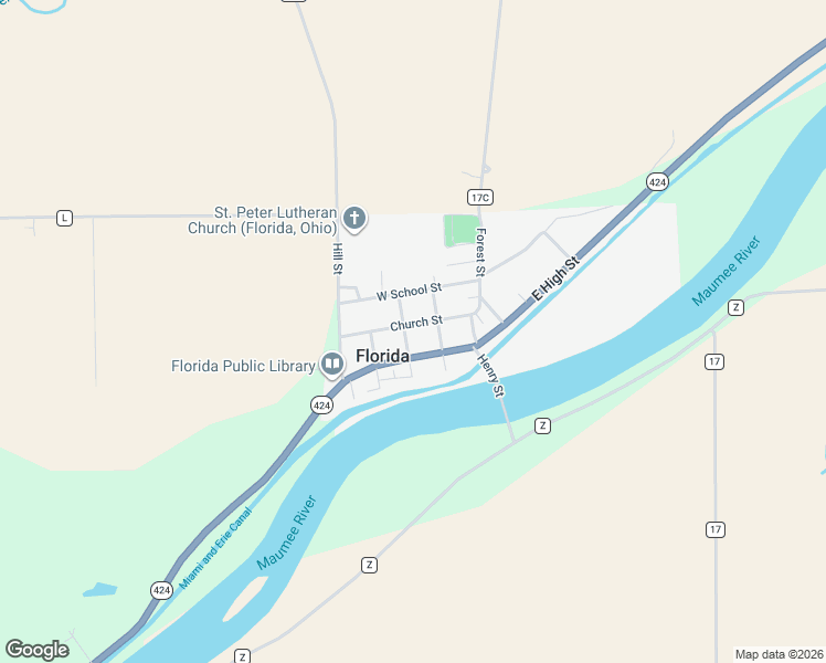 map of restaurants, bars, coffee shops, grocery stores, and more near 204 West High Street in Napoleon