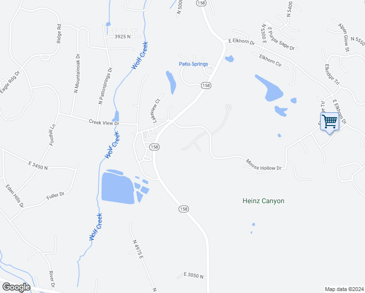 map of restaurants, bars, coffee shops, grocery stores, and more near 3521 North Fox Run Drive in Eden