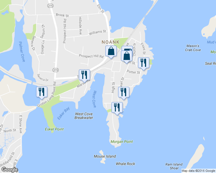 map of restaurants, bars, coffee shops, grocery stores, and more near 26 Hadley Court in Groton