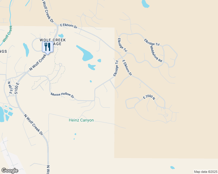 map of restaurants, bars, coffee shops, grocery stores, and more near 5448 Wapiti Circle in Eden