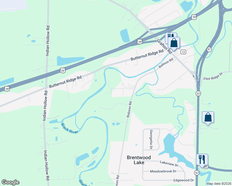 map of restaurants, bars, coffee shops, grocery stores, and more near 39151 Davis Drive in Grafton