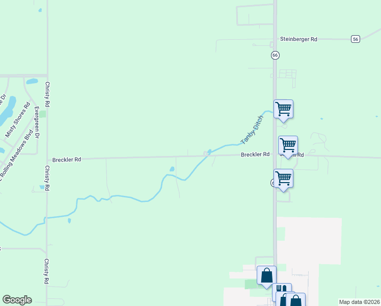 map of restaurants, bars, coffee shops, grocery stores, and more near 23629 Breckler Road in Defiance
