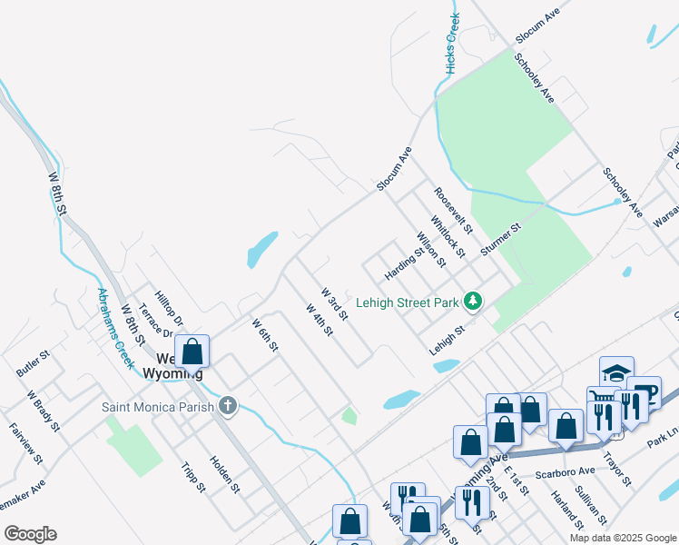 map of restaurants, bars, coffee shops, grocery stores, and more near Shoemaker Avenue in Wyoming
