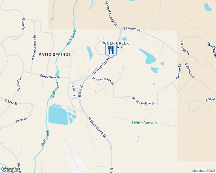 map of restaurants, bars, coffee shops, grocery stores, and more near 3537 North Fox Run Drive in Eden