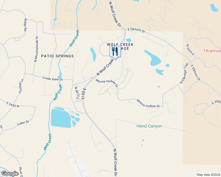 map of restaurants, bars, coffee shops, grocery stores, and more near 3562 North Fox Run Drive in Eden