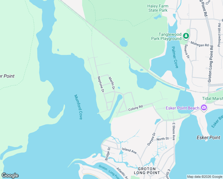 map of restaurants, bars, coffee shops, grocery stores, and more near 23 Marlin Drive in Groton