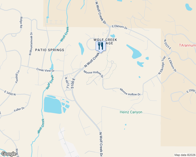 map of restaurants, bars, coffee shops, grocery stores, and more near 3562 North Fox Run Drive in Eden