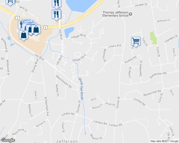 map of restaurants, bars, coffee shops, grocery stores, and more near 75C Independence Court in Yorktown Heights