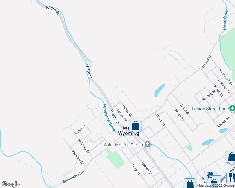 map of restaurants, bars, coffee shops, grocery stores, and more near 663 Shoemaker Avenue in Wyoming