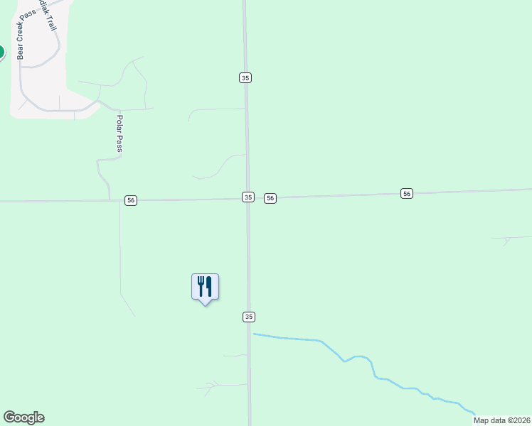 map of restaurants, bars, coffee shops, grocery stores, and more near 5709 County Road 35 in Auburn