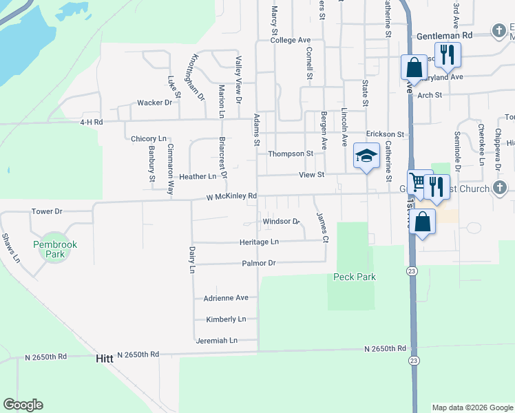 map of restaurants, bars, coffee shops, grocery stores, and more near 1403 Adams Street in Ottawa