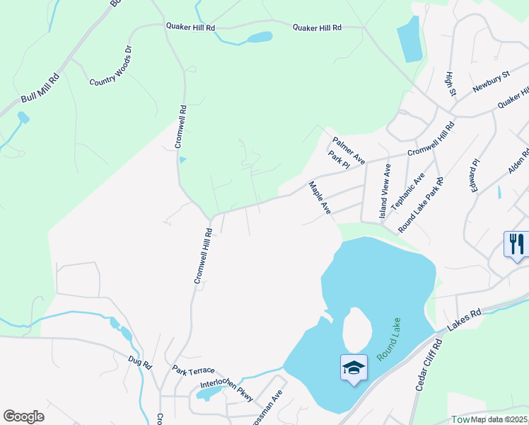 map of restaurants, bars, coffee shops, grocery stores, and more near 2 Dara Court in Monroe