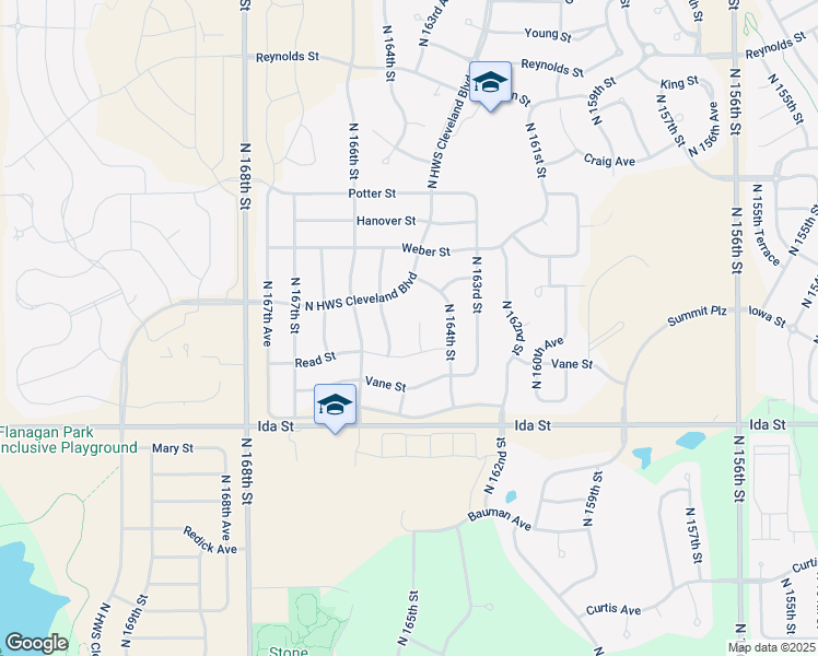map of restaurants, bars, coffee shops, grocery stores, and more near 7160 North 164th Avenue Circle in Bennington