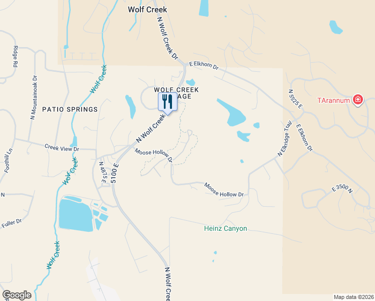 map of restaurants, bars, coffee shops, grocery stores, and more near 3612 North Huntsman Pth in Eden